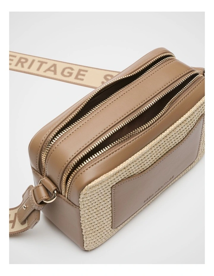 Textured Camera Bag in Tan image 4
