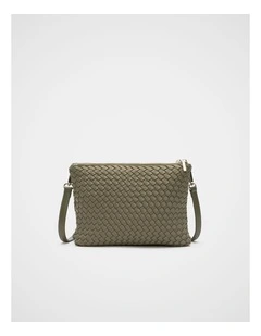 Woven Textured Multi Pocket Bag in Caper