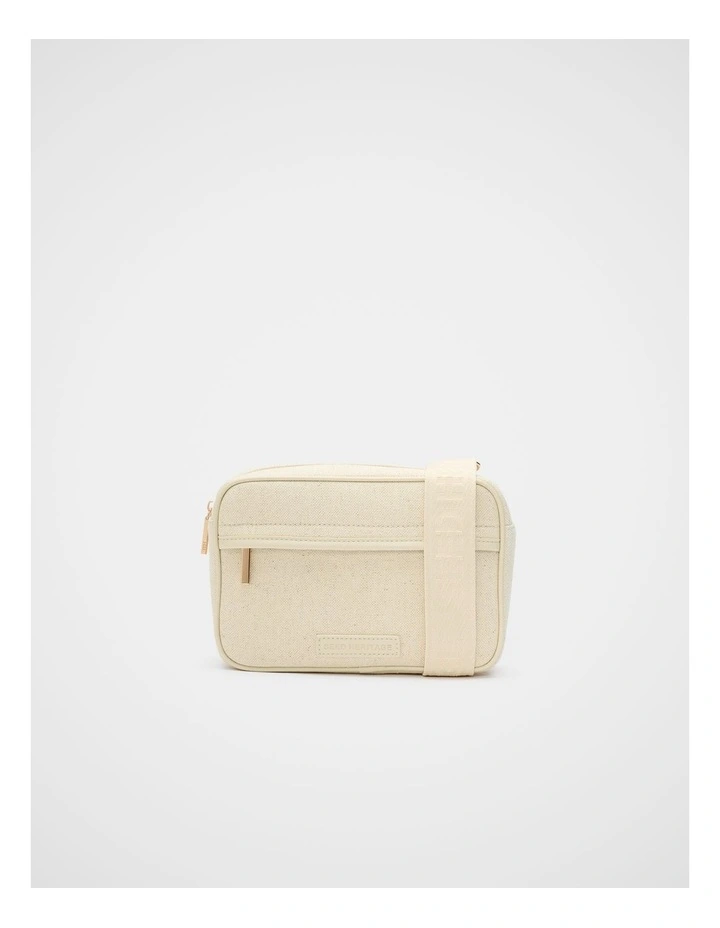 Mini Canvas Crossbody Bag in Natural image 1