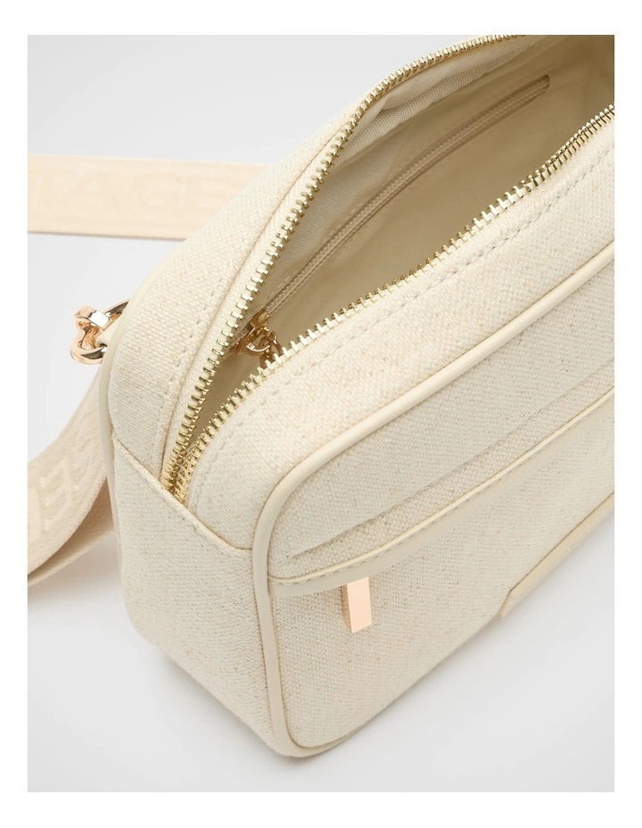 Mini Canvas Crossbody Bag in Natural image 5