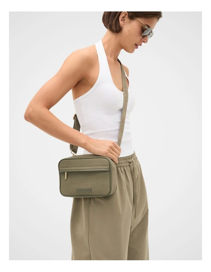 Mini Canvas Crossbody Bag in Caper image 2