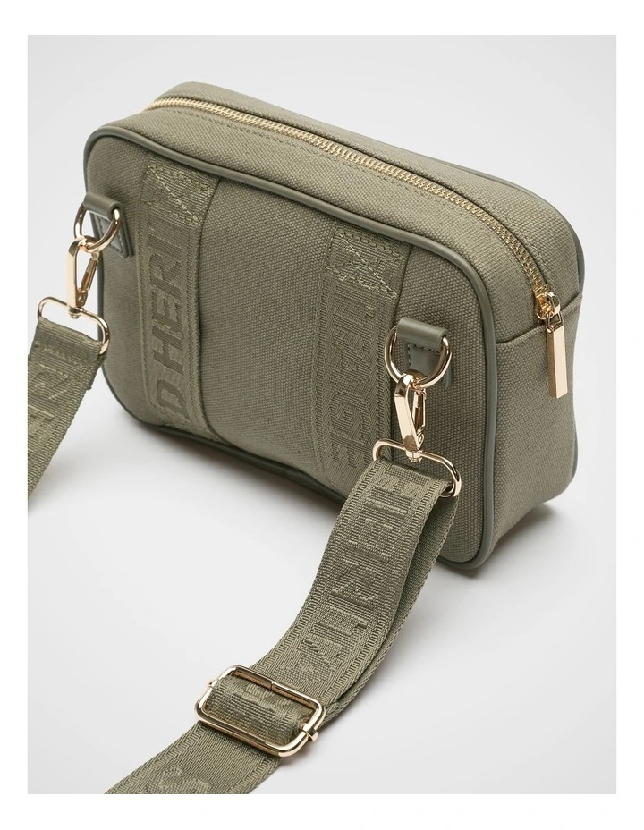 Mini Canvas Crossbody Bag in Caper image 4
