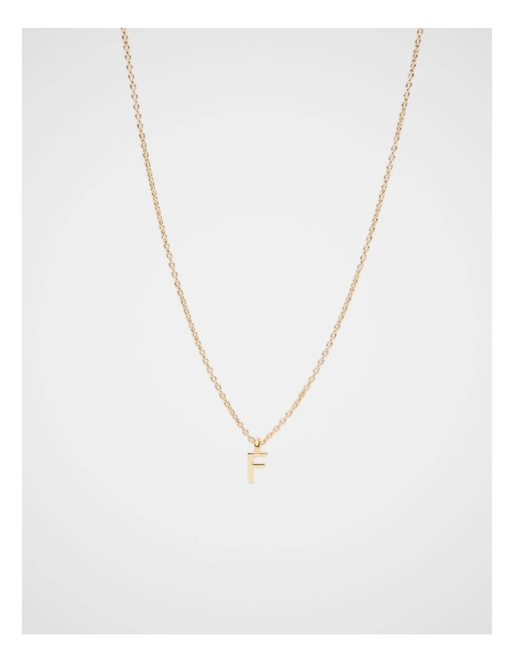 Gold Alphabet Necklace - F image 1