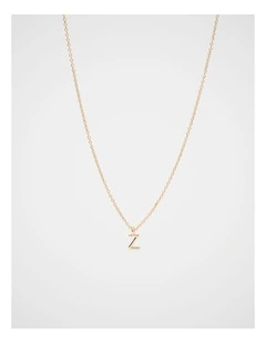 Gold Alphabet Necklace - Z