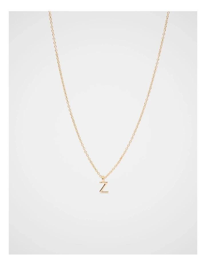 Gold Alphabet Necklace - Z image 1