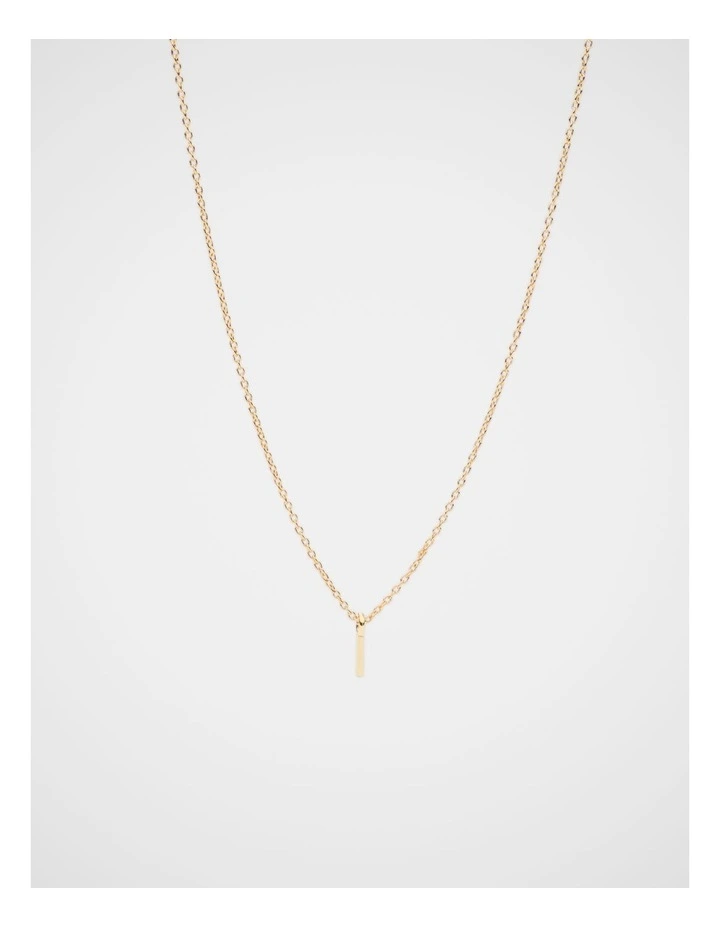 Gold Alphabet Necklace - I image 1