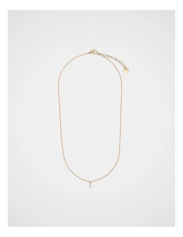 Gold Alphabet Necklace - I image 3