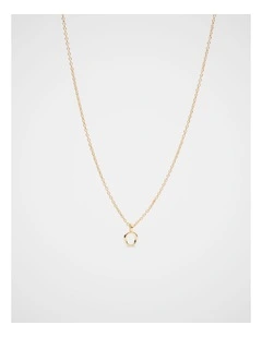 Gold Alphabet Necklace - O