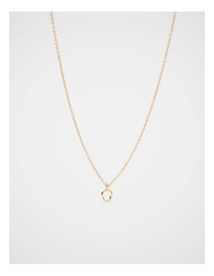 Gold Alphabet Necklace - O image 1