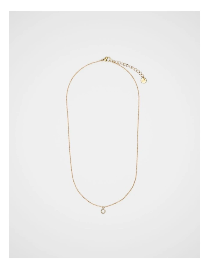Gold Alphabet Necklace - O image 3