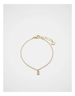 Gold Alphabet Bracelet - B