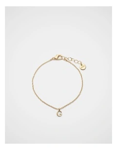 Gold Alphabet Bracelet - G