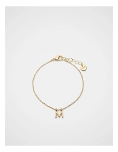 Gold Alphabet Bracelet - M