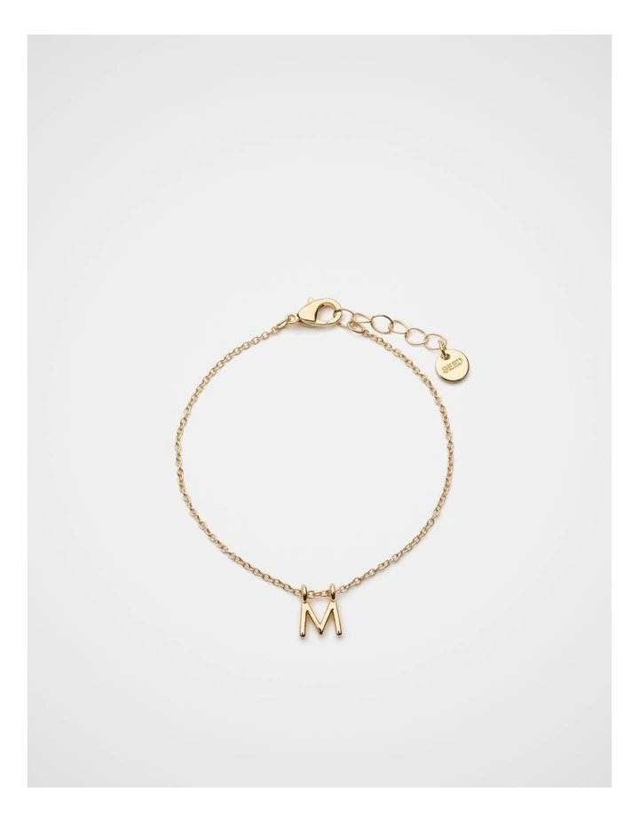 Gold Alphabet Bracelet - M image 1