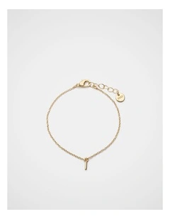 Gold Alphabet Bracelet - I