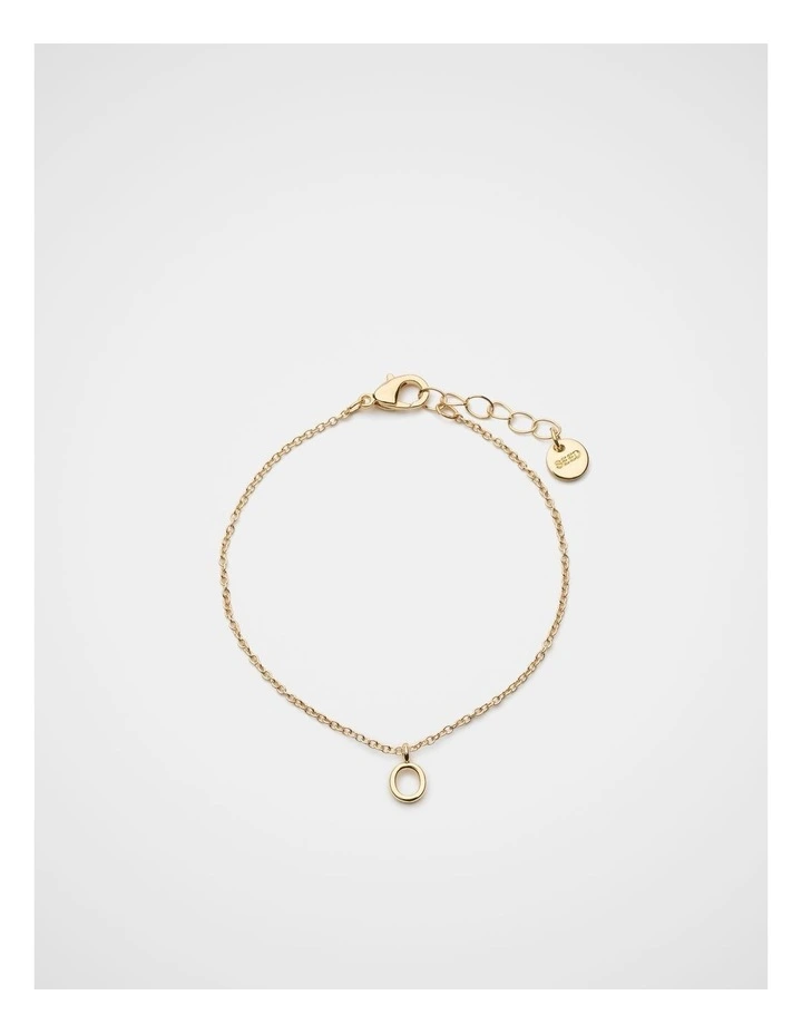 Gold Alphabet Bracelet - O image 1