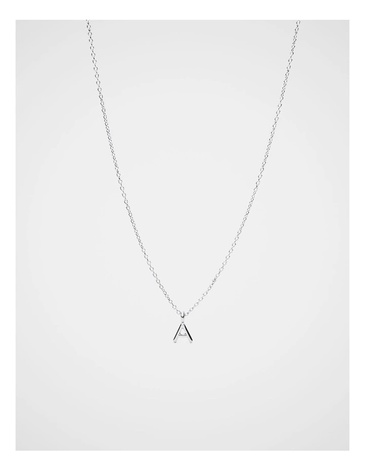 Silver Alphabet Necklace - A image 1