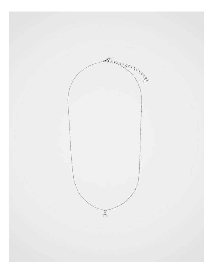 Silver Alphabet Necklace - A image 3