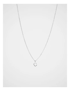 Silver Alphabet Necklace - C
