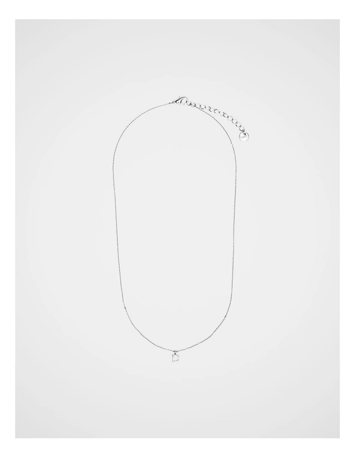 Silver Alphabet Necklace - D image 3
