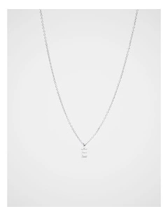 Silver Alphabet Necklace - E