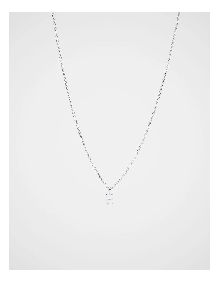 Silver Alphabet Necklace - E image 1