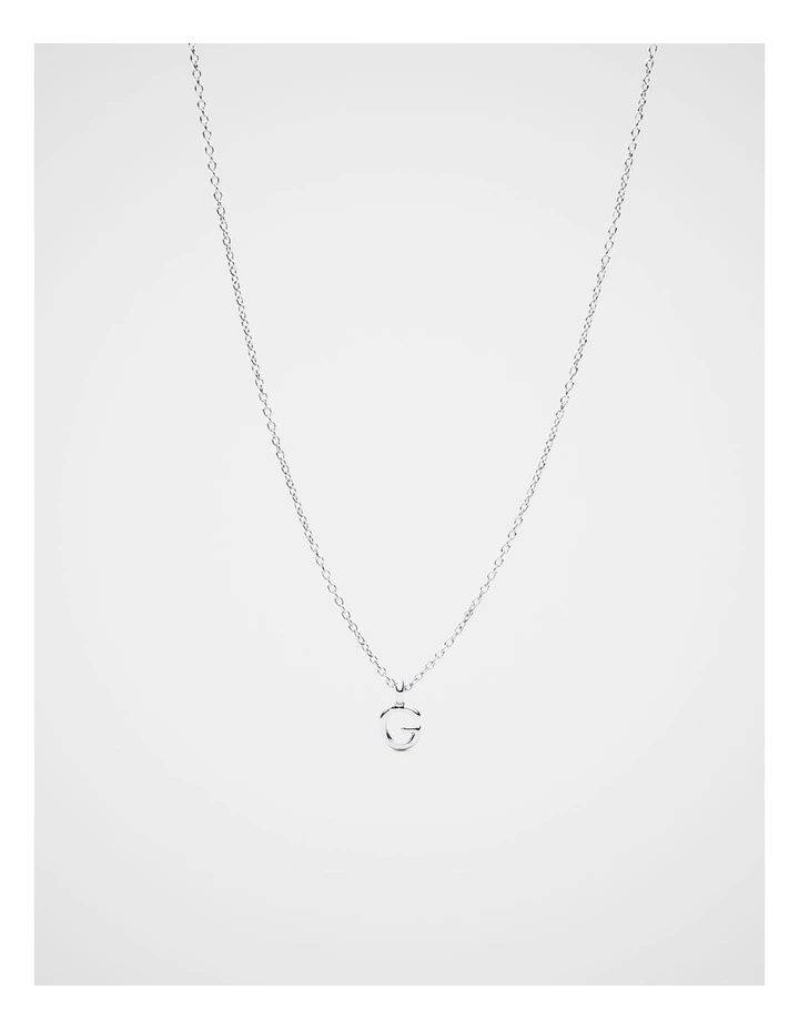 Silver Alphabet Necklace - G image 1