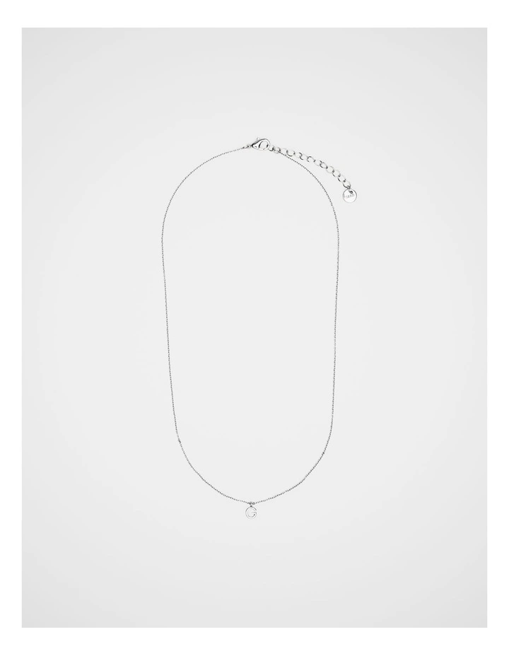 Silver Alphabet Necklace - G image 3