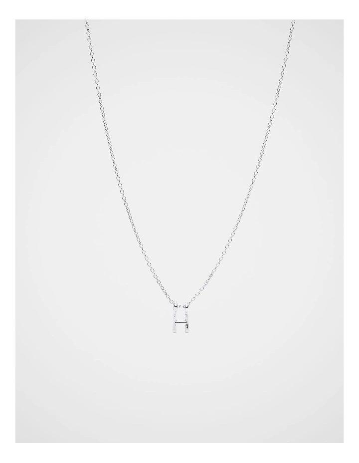 Silver Alphabet Necklace - H image 1
