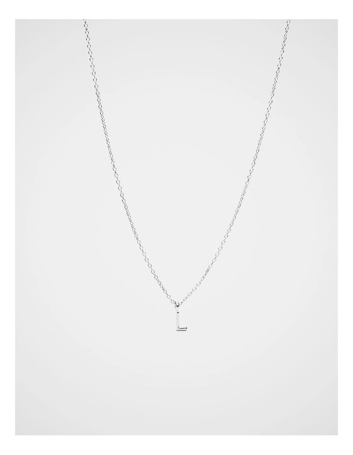 Silver Alphabet Necklace - L image 1