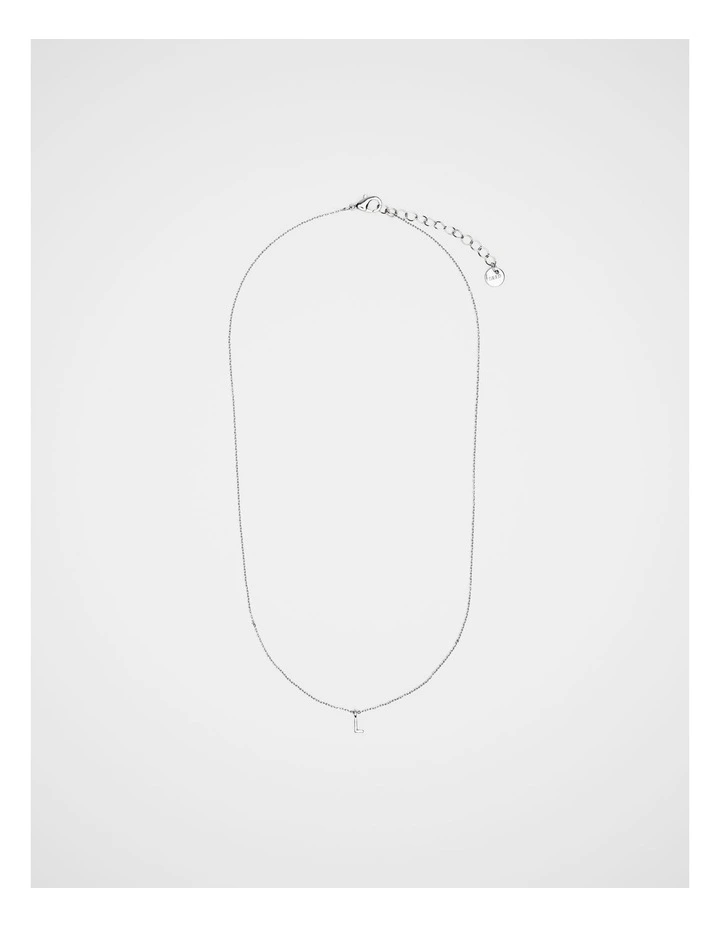 Silver Alphabet Necklace - L image 3