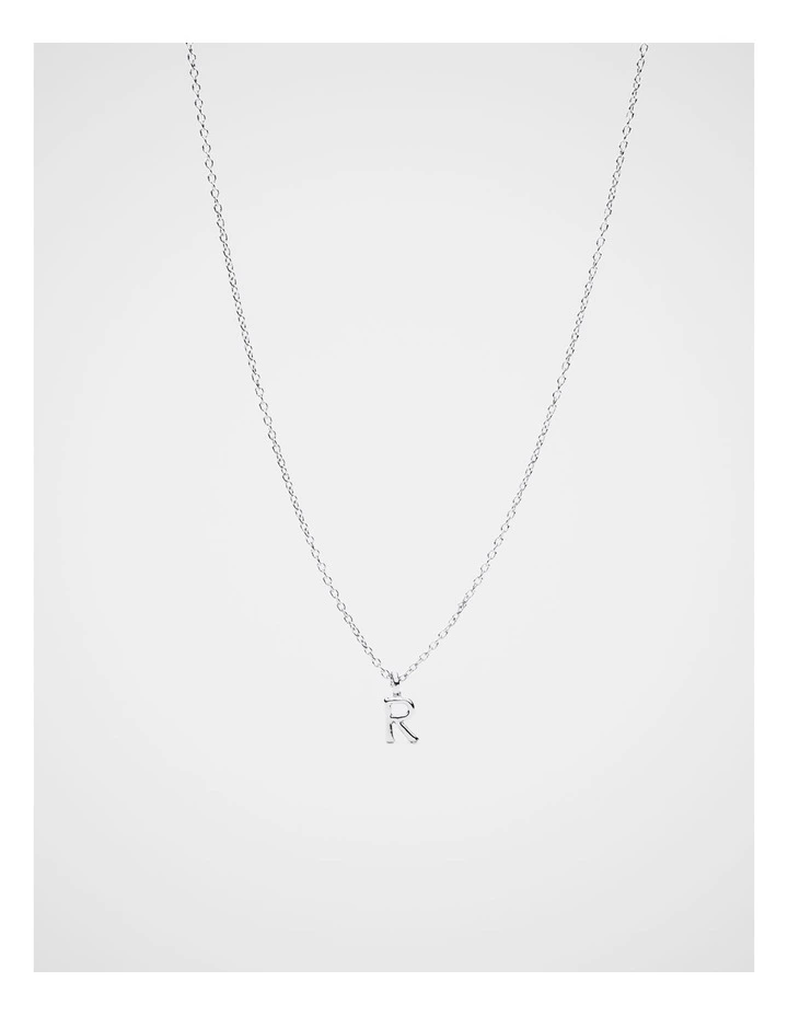 Silver Alphabet Necklace - R image 1