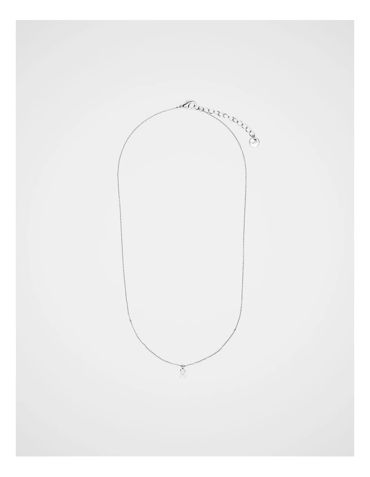 Silver Alphabet Necklace - R image 3