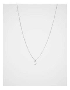 Silver Alphabet Necklace - S