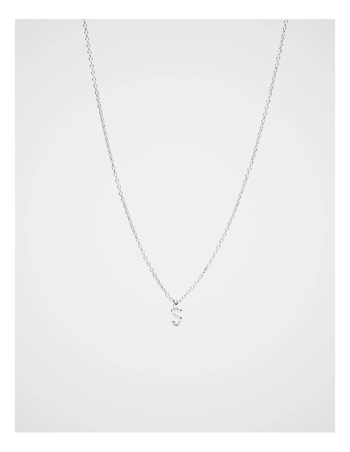 Silver Alphabet Necklace - S image 1