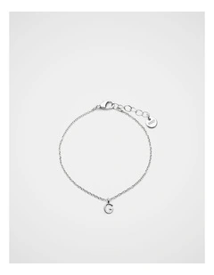 Silver Alphabet Bracelet - G