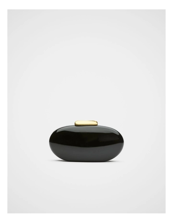 Acrylic Hardcase Clutch in Black image 1