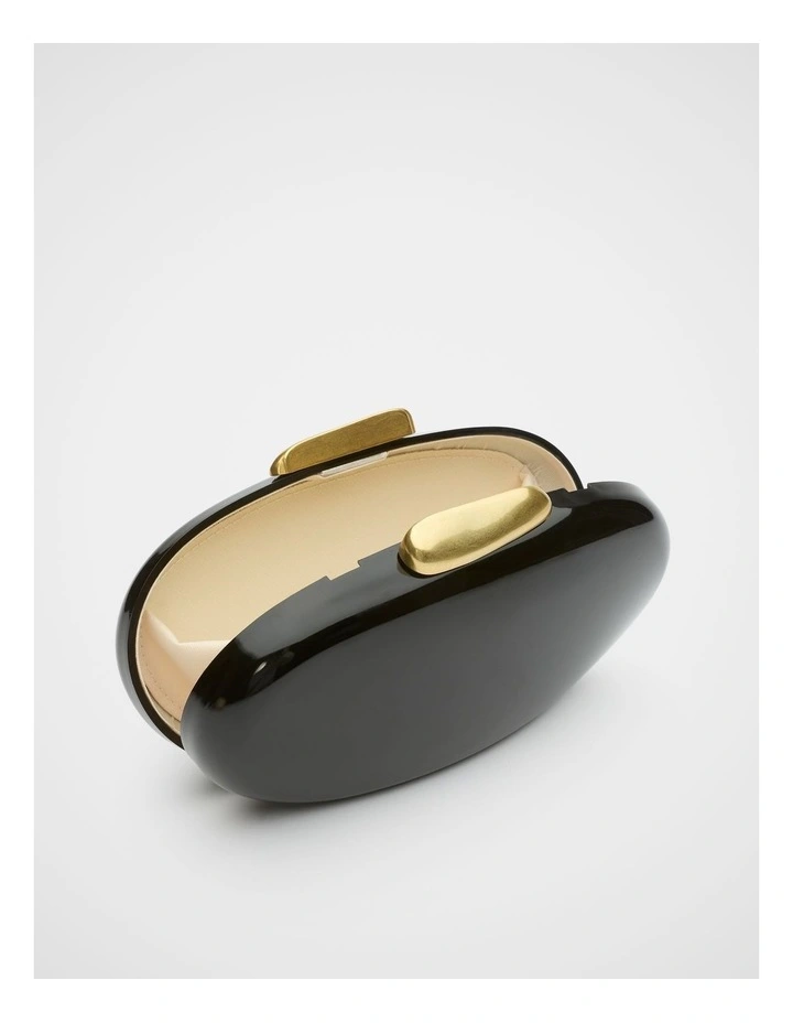 Acrylic Hardcase Clutch in Black image 4