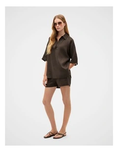Core Linen Half Placket Popover