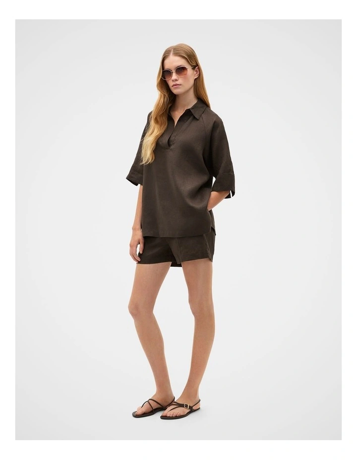 Core Linen Half Placket Popover image 1