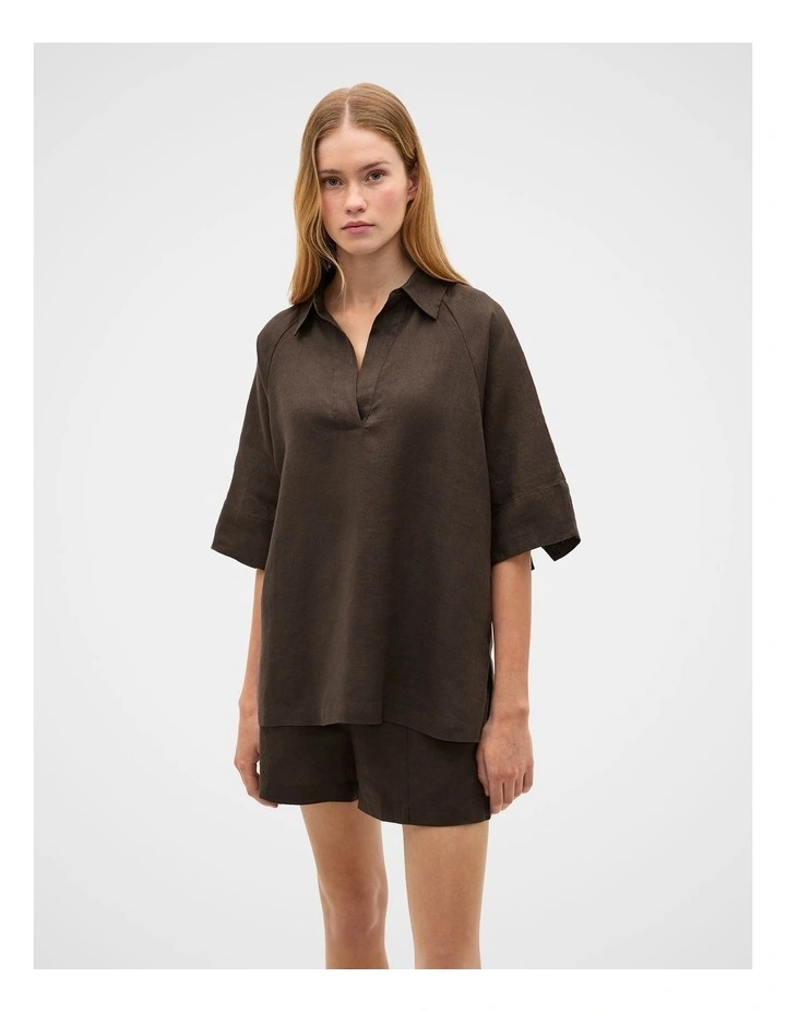 Core Linen Half Placket Popover image 2