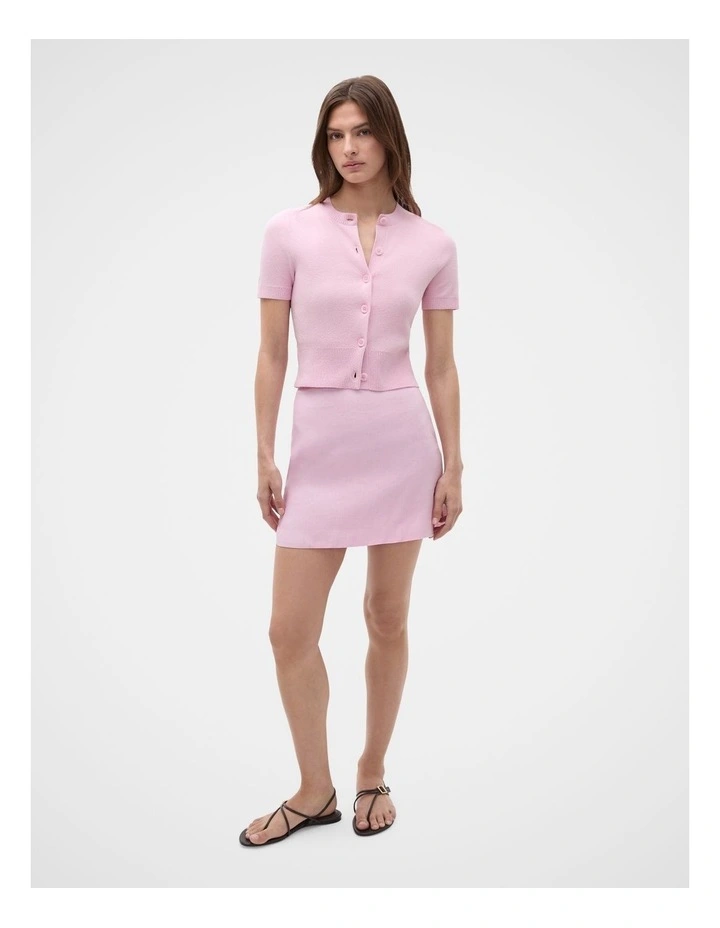Boucle Short Sleeve Cardigan image 2