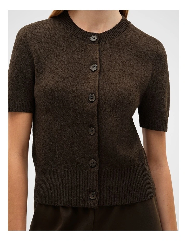 Boucle Short Sleeve Cardigan image 2