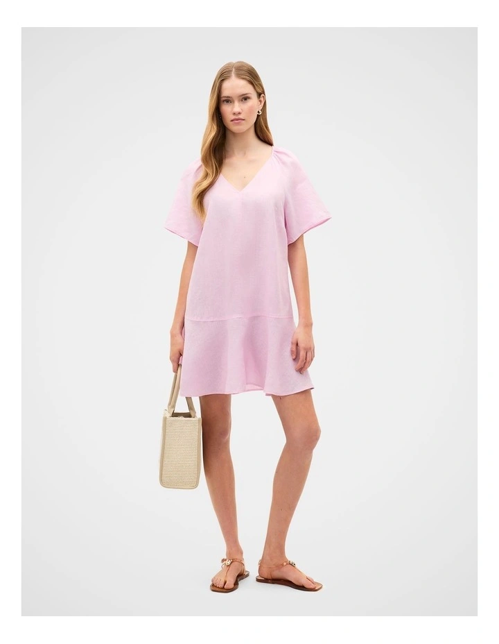 Core Linen Flutter Mini Dress image 1