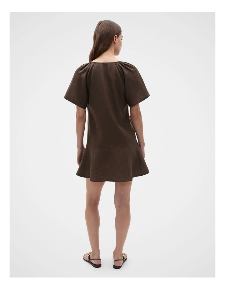 Core Linen Flutter Mini Dress image 3