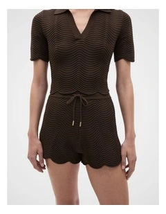 Wave Stitch Knit Short