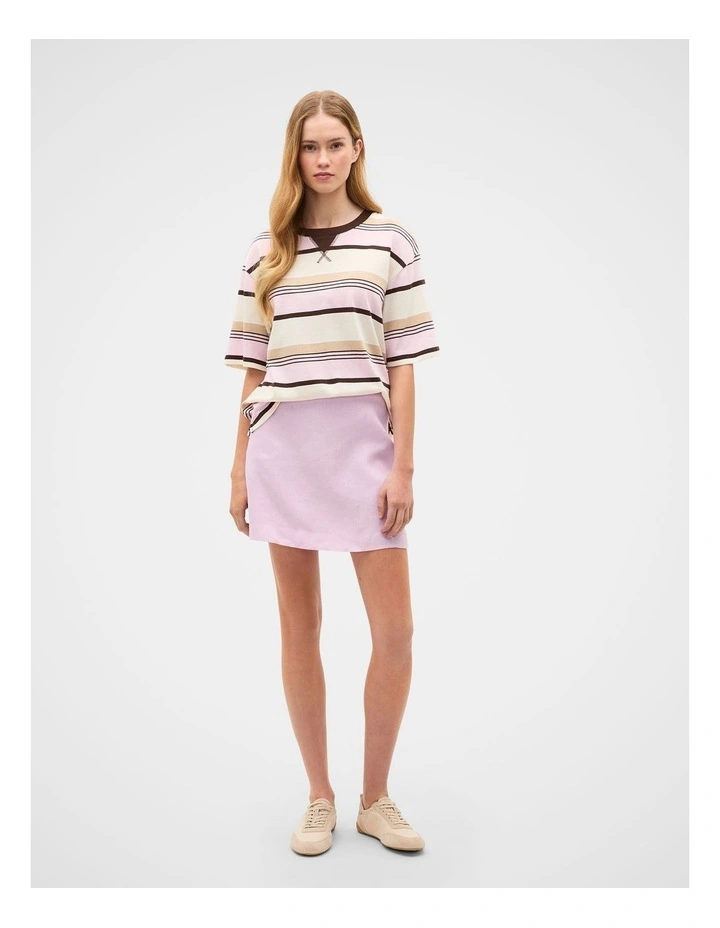 Cotton Stripe Relaxed Tee image 1