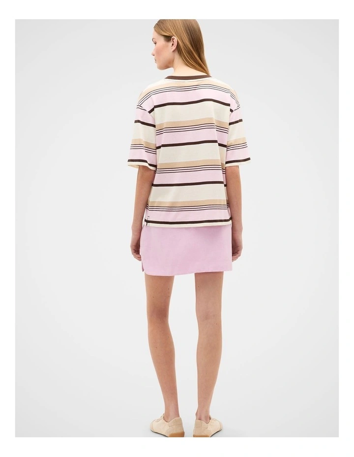 Cotton Stripe Relaxed Tee image 3