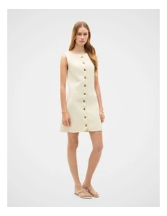 Textured Cotton Knit Mini Dress