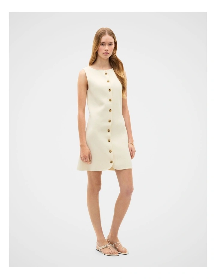 Textured Cotton Knit Mini Dress image 1